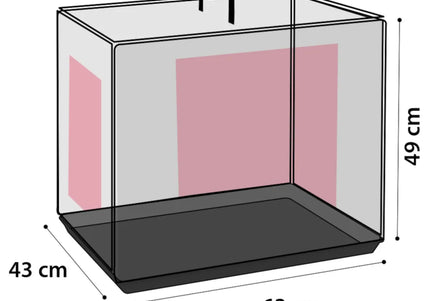 Flamingo Keo Silver Metal Dog Cage – Sturdy Small Crate with Secure Latch, 43x63x49cm