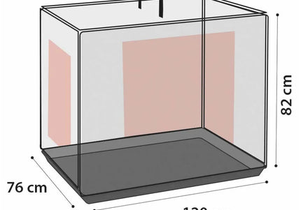 Flamingo Keo Silver Metal Dog Cage XXL – Sturdy Spacious Crate with Secure Latch, 76x120x82cm