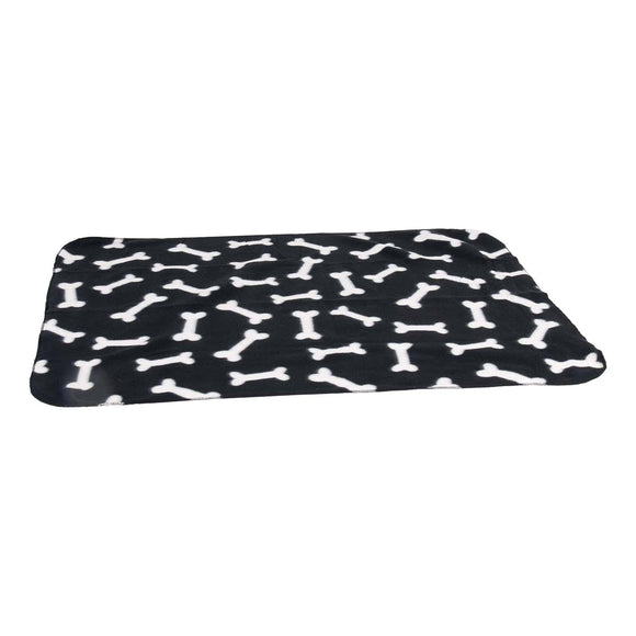 Flamingo Fleece Blanket Bones 100x70cm – Soft Brown Blanket with Bone Pattern, Cozy and Durable