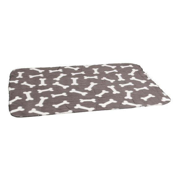 Flamingo Fleece Blanket Bones 150x130cm – Soft Brown Throw with Bone Pattern, Cozy and Durable