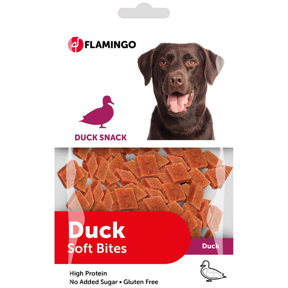 Flamingo Snack Duck Soft Bites 85g – Tender Duck-Flavored Dog Treats, Soft Texture