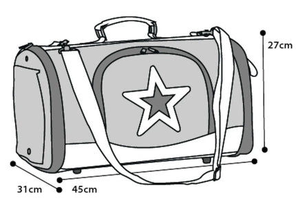 Flamingo Star Pet Carrying Bag – Lightweight Travel Box, 8kg Capacity, 45x31x27cm