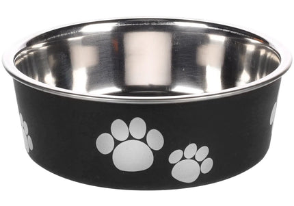 Flamingo Kena Black Bowl – Medium Non-Slip Pet Feeding Dish, Durable Design