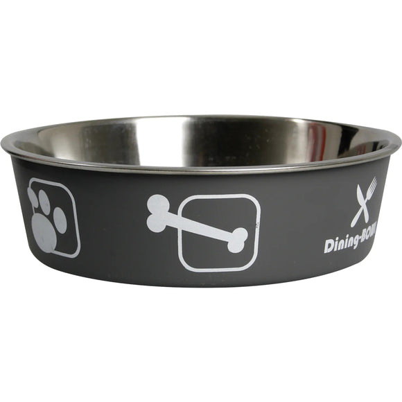 Flamingo Kena Grey Dining Bowl XL – Non-Slip Pet Feeding Bowl, Extra Large Size