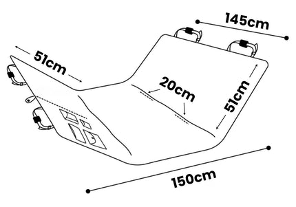 Flamingo Dex Car Seat Cover 145x150cm – Waterproof Design with Water Bottle and Foldable Bowl