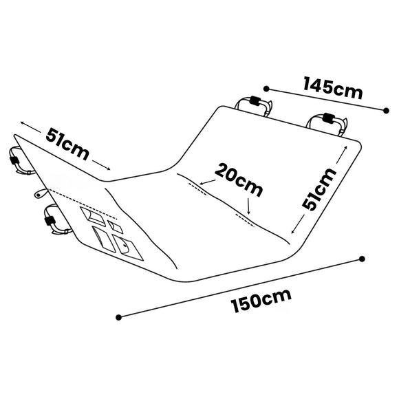 Flamingo Dex Car Seat Cover 145x150cm – Waterproof Design with Water Bottle and Foldable Bowl
