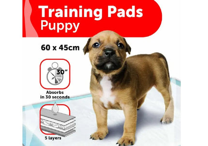 Flamingo Training Pads Medium 60x45cm – 5-Layer Absorbent Leak-Proof Design, 10 Pack