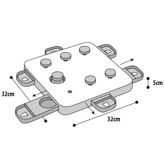 Flamingo Cube Braintrain Dog Puzzle Toy – Interactive Educational Enrichment Game