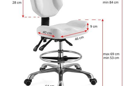 Activ A-4299 Contoured Grooming Chair – Comfortable Rocking Design in White Finish
