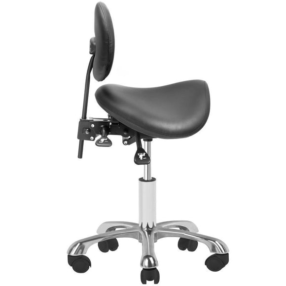 Giovanni Exclusive Grooming Chair – Ergonomic Black Salon Seat with Adjustable Height