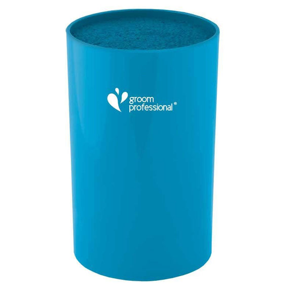 Groom Professional Scissor Stand – Turquoise Cylinder Holder, Stable and Stylish Design