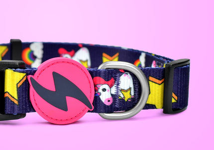 Dashi Unicorn Collar – Colorful Medium Dog Collar with Vibrant Unicorn Pattern