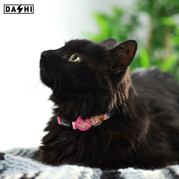 Dashi Donut Cat Collar – Colorful Adjustable Collar with Fun Donut Pattern, Soft Material
