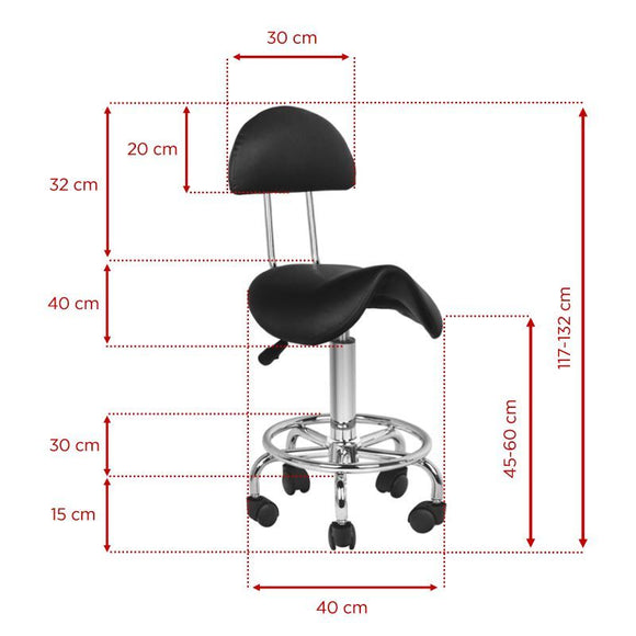 Activ 6001 Black Grooming Stool – Ergonomic Contoured Seat and Backrest, Comfortable Design