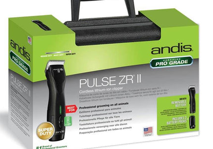 Andis Pulse ZR II Cordless Grooming Clipper – Five-Speed, Dual Batteries, Ceramic #10 Blade