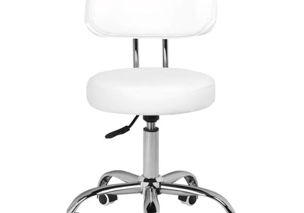 Activ A-007 White Grooming Chair – Adjustable Seat with Comfortable Backrest, Modern Design