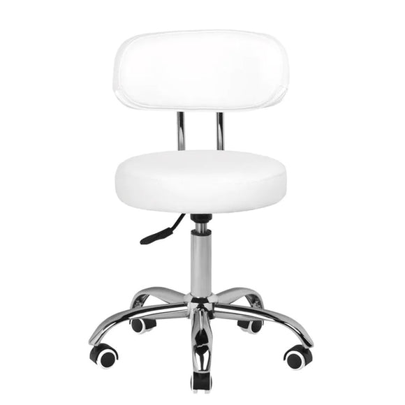 Activ A-007 White Grooming Chair – Adjustable Seat with Comfortable Backrest, Modern Design