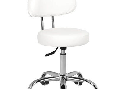 Activ A-007 White Grooming Chair – Adjustable Seat with Comfortable Backrest, Modern Design