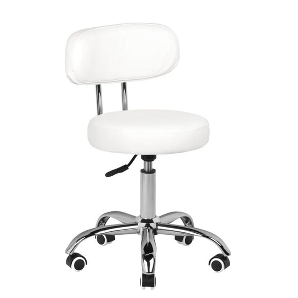 Activ A-007 White Grooming Chair – Adjustable Seat with Comfortable Backrest, Modern Design
