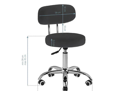 Activ A-007 Black Grooming Chair – Adjustable Height, Comfortable Backrest, Sleek Design