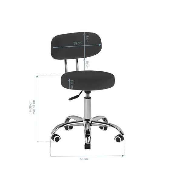 Activ A-007 Black Grooming Chair – Adjustable Height, Comfortable Backrest, Sleek Design