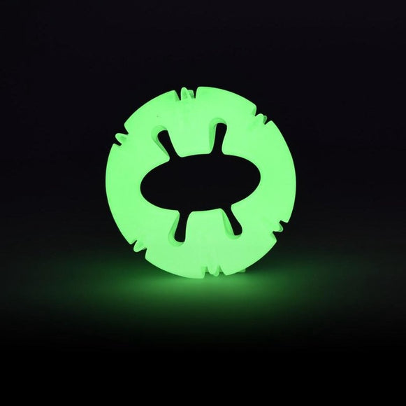 Glow Bite Right Tonight Glowing Fetch Ring – Fluorescent 10cm Dog Toy, Durable Design