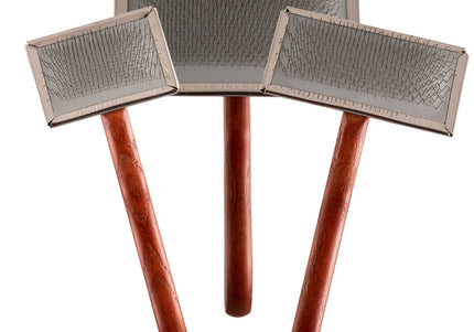 DezynaDog Firm Flat Slicker Brush Large – Wide Paddle, Durable Grooming Tool for Thick Coats