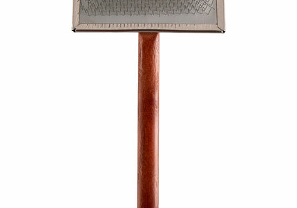 DezynaDog Firm Flat Slicker Brush Medium – Ergonomic Design with Firm Bristles for Effective Grooming