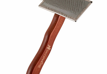 DezynaDog Firm Flat Slicker Brush Medium – Ergonomic Design with Firm Bristles for Effective Grooming