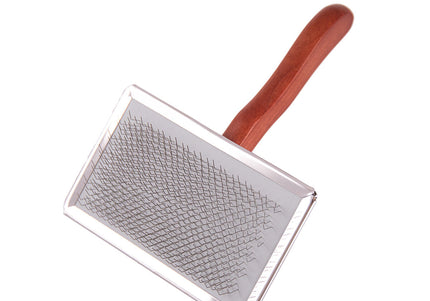 DezynaDog Firm Flat Slicker Brush Large – Wide Paddle, Durable Grooming Tool for Thick Coats
