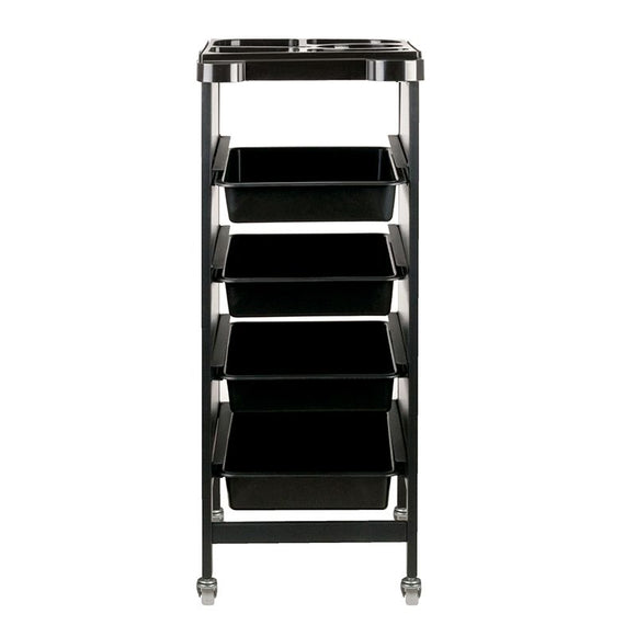 Gabbiano 8103 Grooming Trolley – Black Mobile Station with Front Tool Holder, 31x45x82cm