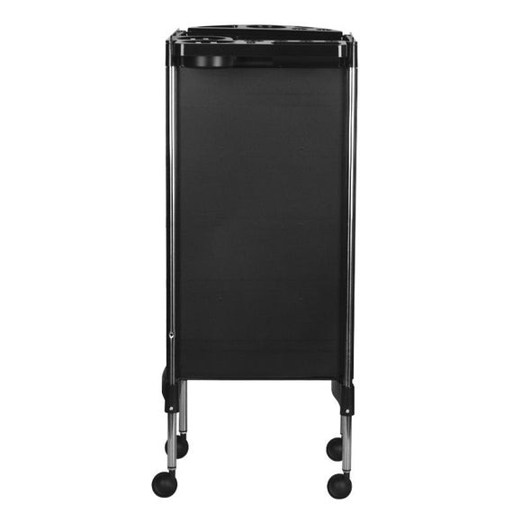Gabbiano FX Grooming Assistant – Black Storage Cart with 5 Litter Boxes and Side Holders