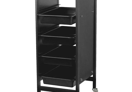 Gabbiano 8103 Grooming Trolley – Black Mobile Station with Front Tool Holder, 31x45x82cm