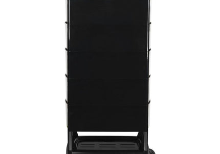 Gabbiano FT65 Grooming Cabinet on Wheels – White Plastic Sideboard with 5 Drawers, 30x40x92cm