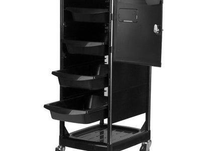 Gabbiano FX10C Grooming Assistant – Plastic Organizer with 4 Litter Boxes, 2 Closed Compartments