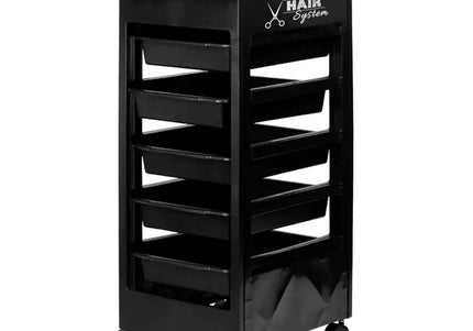 Activ Hair System 8-5 Mobile Grooming Assistant – 5 Drawer Plastic Trolley with Shelf, 31x49x81cm