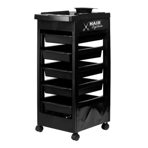 Activ Hair System 8-5 Mobile Grooming Assistant – 5 Drawer Plastic Trolley with Shelf, 31x49x81cm