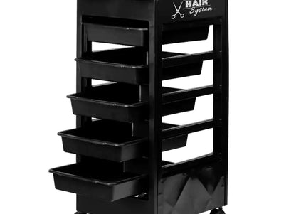Activ Hair System 8-5 Mobile Grooming Assistant – 5 Drawer Plastic Trolley with Shelf, 31x49x81cm