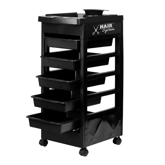 Activ Hair System 8-5 Mobile Grooming Assistant – 5 Drawer Plastic Trolley with Shelf, 31x49x81cm