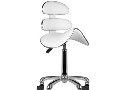 Activ AM-880 White Grooming Chair – Elegant Profiled Design with Adjustable Height