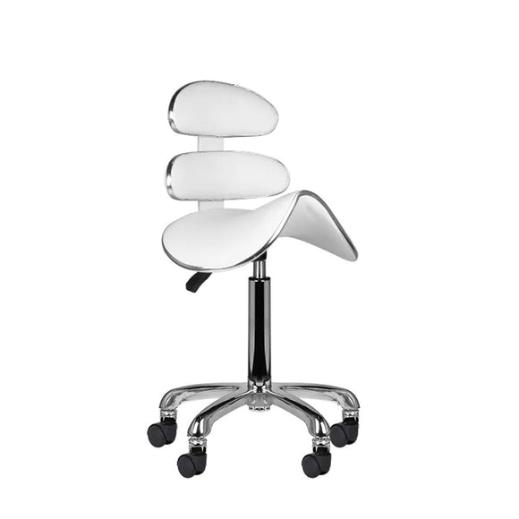 Activ AM-880 White Grooming Chair – Elegant Profiled Design with Adjustable Height