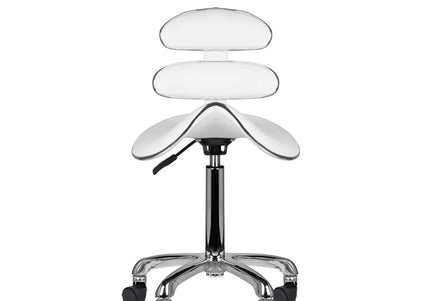 Activ AM-880 White Grooming Chair – Elegant Profiled Design with Adjustable Height