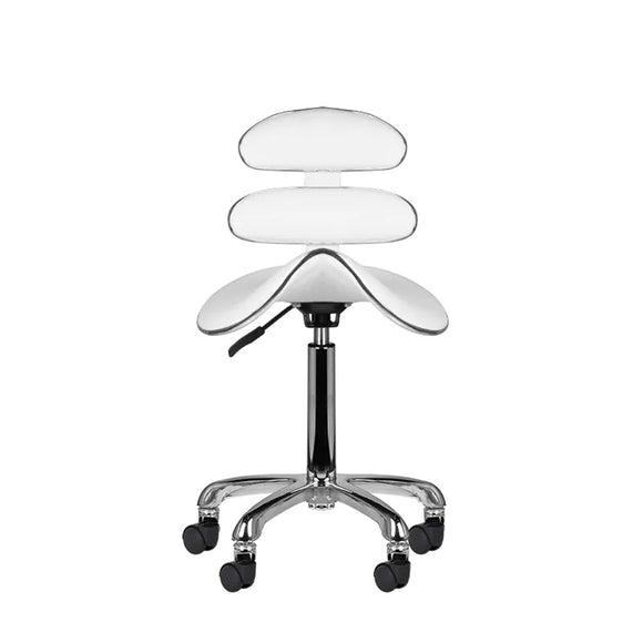 Activ AM-880 White Grooming Chair – Elegant Profiled Design with Adjustable Height