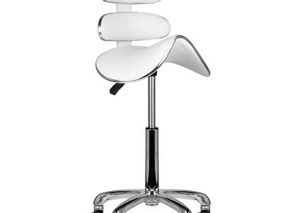 Activ AM-880 White Grooming Chair – Elegant Profiled Design with Adjustable Height