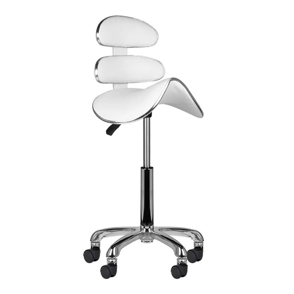 Activ AM-880 White Grooming Chair – Elegant Profiled Design with Adjustable Height