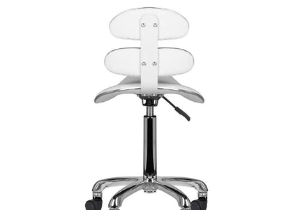 Activ AM-880 White Grooming Chair – Elegant Profiled Design with Adjustable Height