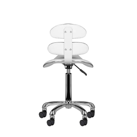Activ AM-880 White Grooming Chair – Elegant Profiled Design with Adjustable Height