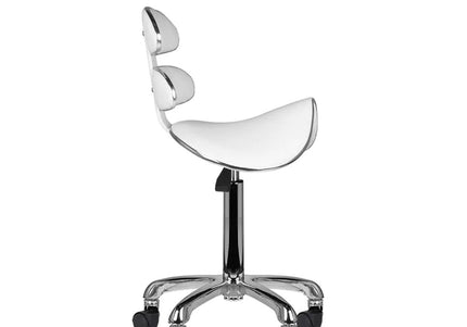 Activ AM-880 White Grooming Chair – Elegant Profiled Design with Adjustable Height