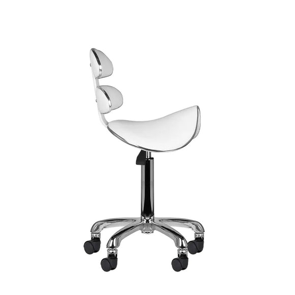 Activ AM-880 White Grooming Chair – Elegant Profiled Design with Adjustable Height