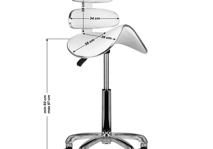 Activ AM-880 White Grooming Chair – Elegant Profiled Design with Adjustable Height